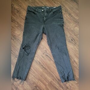 Old Navy Black O.G. Straight High-Rise Jeans